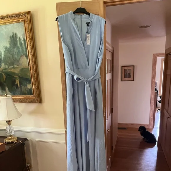 chinese dress ladies Rent Karen Millen Jacquard Strapless Front Split Maxi Dress main image 0